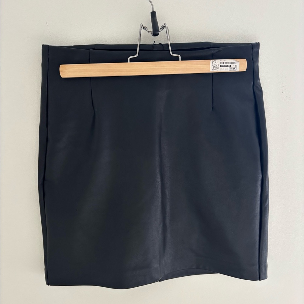 Dynamite Black Faux Leather Mini Skirt NWT